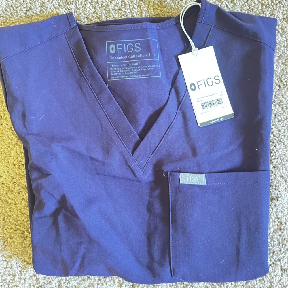 Figs Purple Scrub Top
